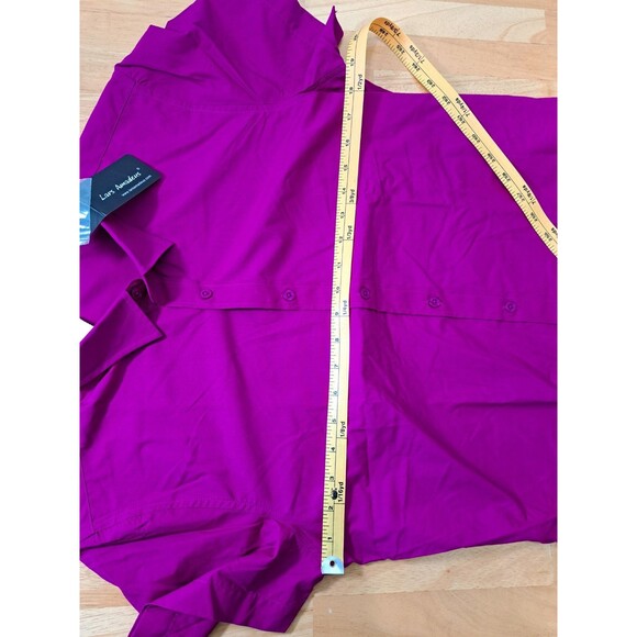 Lars Amadeus Purple Fuschia Shirt Button Up Short Sleeves Men's Small NWT - Picture 4 of 11